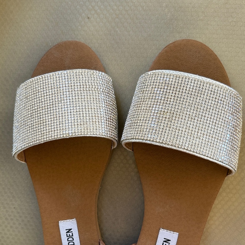 Steve Madden Brown and Silver Women's Sandals - Picture 7 of 7